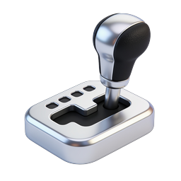 オートマチックギアシフター 3Dアイコン - クロームオートマチックトランスミッション
