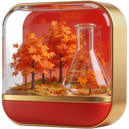 Autumn Maple Flask 3D App Icon Design