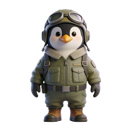 Adorable Aviator Penguin Icon for Fun Designs