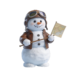 Ícone de Boneco de Neve Aviador | Personagem de Aventura de Inverno