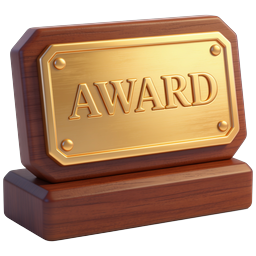 Premium Award Plaque Icon - Golden Trophy Achievement