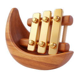 Wooden Baby Cradle Icon - Premium 3D Nursery Design