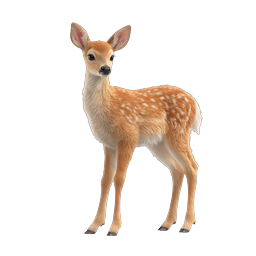 Adorable Baby Deer Fawn Realistic Icon | Wildlife Nature