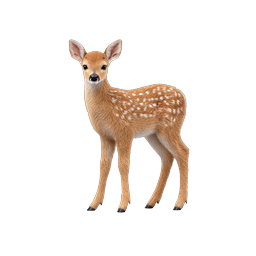 Baby Deer Fawn Realistic 3D Wildlife Icon