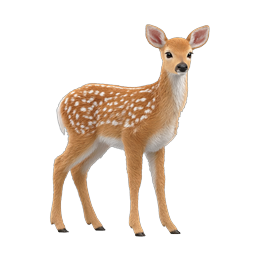 Adorable Baby Deer Fawn Realistic 3D Icon