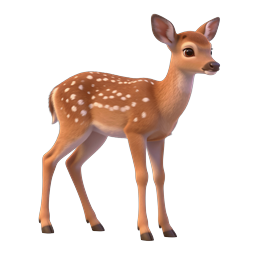 Adorable Baby Deer Fawn 3D Icon | Cute Wildlife Design