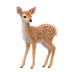 Baby Deer Fawn Icon - Realistic 3D Wildlife Illustration