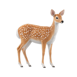 Realistic Baby Fawn Deer Wildlife Icon