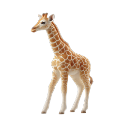 Baby Giraffe Icon - Realistic Wildlife Illustration