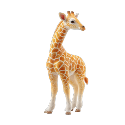 Adorable Baby Giraffe Realistic Icon