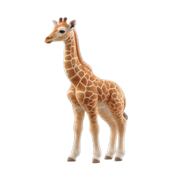 Realistic Baby Giraffe Wildlife Icon - Adorable Calf