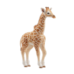 Baby Giraffe Realistic Animal Icon | Wildlife Illustration