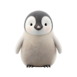 Иконка милого малыша-пингвина - Очаровательный 3D-персонаж
