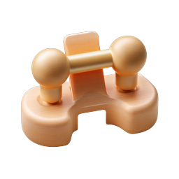 3D Baby Rattle Toy Icon - Realistic Clay Render