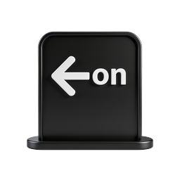 Back On Button 3D Icon | Login & Navigation UI Element