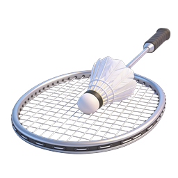 Badminton Racket with Shuttlecock Icon - Sports Equipment