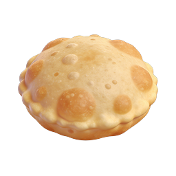 Realistic 3D Baked Cookie Icon for Food Designs