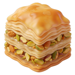 Icône de Baklava - Dessert feuilleté 3D