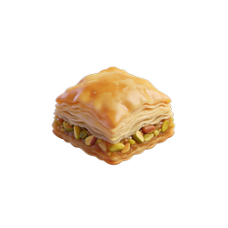 Baklava Pastry Icon - 3D Realistic Dessert Illustration