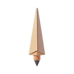 Balanced Pencil Icon - Minimalist 3D Render