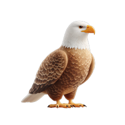 Realistic Bald Eagle Icon - Majestic Bird of Prey