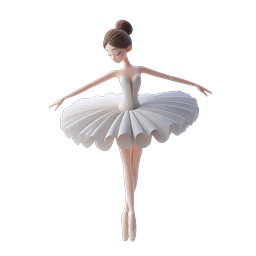 Ballerina Dance Icon - Graceful 3D Ballet Dancer