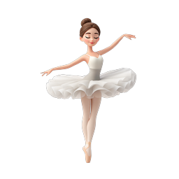 Icona 3D elegante di ballerina di balletto