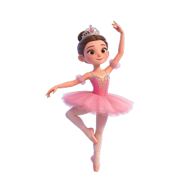 Ballerina Princess Icon - 3D Animated Dance Character