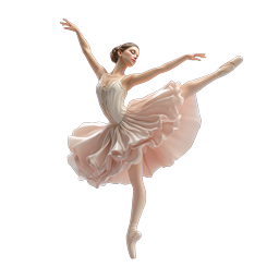 Elegant Ballet Dancer 3D Icon | Graceful Ballerina
