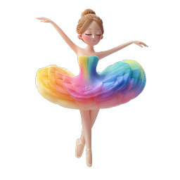Colorful Ballet Dancer Icon for Creative Projects