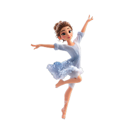 Graceful Ballet Dancer with Water Splash Icon