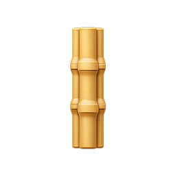 Golden Bamboo Stalk Icon - Realistic Nature Illustration