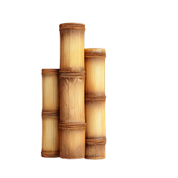 Realistic Bamboo Stalks Nature Icon