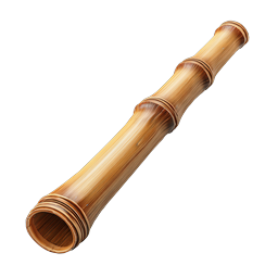 Realistic Bamboo Stick Natural Wood Texture Icon