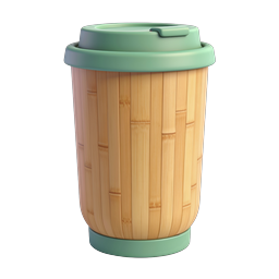 Bamboo Travel Mug Eco-Friendly 3D Icon
