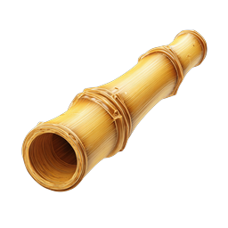 Realistic Bamboo Tube Icon for Eco & Nature Design
