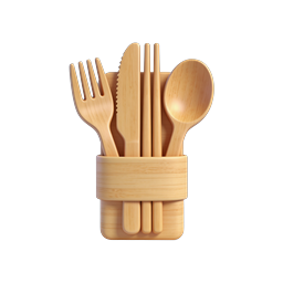 Bamboo Utensil Holder with Wooden Kitchen Tools Set