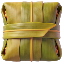Banana Leaf Wrapped Rice Cake 3D Icon