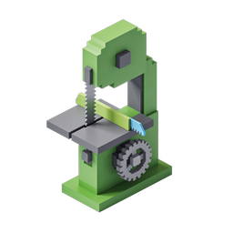Stylized Band Saw Icon for Woodworking Projects