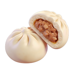 Realistic Bao Bun Icon - Chinese Steamed Dumpling