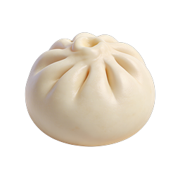 Icono 3D de baozi estilo arcilla