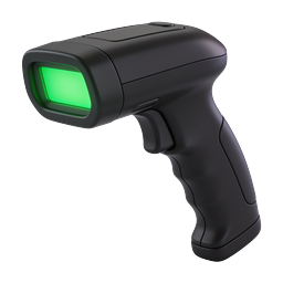 Handheld Barcode Scanner Gun Icon | 3D Realistic