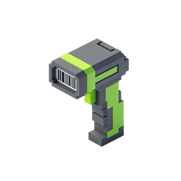 아이소메트릭 3D Voxel 바코드 스캐너 아이콘