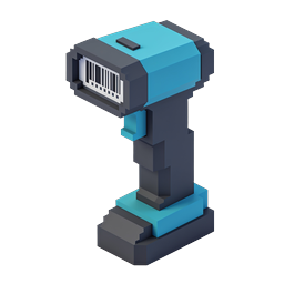 Icona scanner di codici a barre isometrica - Tecnologia retail 3D