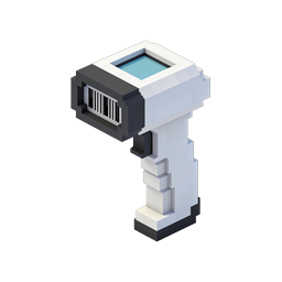 Isometric Barcode Scanner 3D Icon - Retail Tech