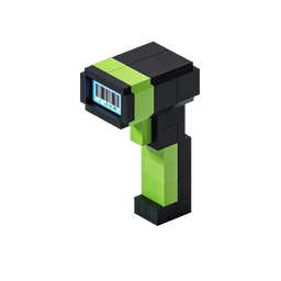 3D Isometrisches Barcode-Scanner-Icon | Voxel-Stil