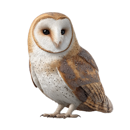 Realistic Barn Owl Icon - Wildlife Bird of Prey