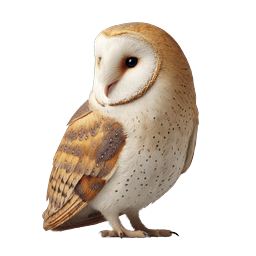 Realistic Barn Owl Icon | Wildlife Bird Nature Symbol