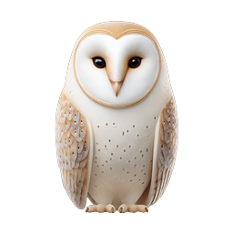 Barn Owl Icon - Beautiful Wildlife Bird Design