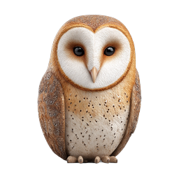 Realistic Barn Owl Icon - Detailed Wildlife Illustration